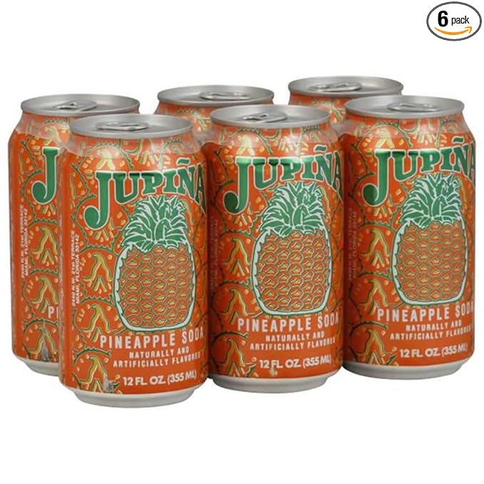 2 Set - Jupina Pineapple Soda 12 oz. Case of 6 Cans