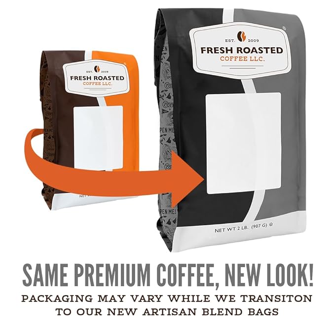 Fresh Roasted CoffeeSeriously Dark Decaf Artisan Blend5 lb Dark Roast Kosher Whole Bean