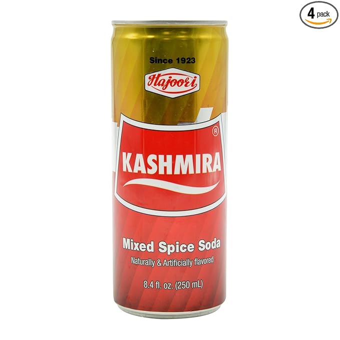 4 CAN OF HAJOORI MASALA JEERA SODA 250ml ea.