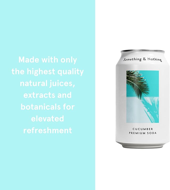 Something &amp Nothing Rose &amp Hibiscus + Cucumber Flavoured Sparkling Water - 2 x 12 Multipack | Lightly Carbonated Full Flavoured with Added Grape &amp Lemon Juice | Vegan &amp Low Calorie |