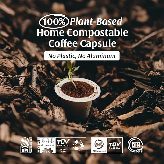 Artizan Coffee USDA Organic Espresso Coffee Capsules For Nespresso Original | Caramel Flavored | 120 Compatible Compostable Pods