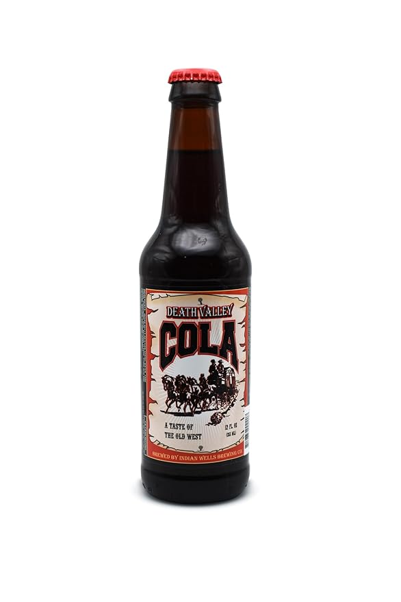 Generic Death Valley Soda | 6 Pack of Cola | Delicious Flavored Soda Pop with Real Cane Sugar | 12 oz Glass Bottles in a 6 Pack of Cola with Crazy Soda Pop Bottle Opener