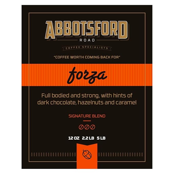 Abbotsford Road - Specialty Coffee Variety Pack Espresso Gourmet Roasted Coffee Beans Ideal for Cold Brew Drip Aeropress Pour Over or Percolator Includes Two 12oz Bags (Forza | Francese Ground)