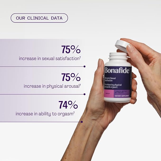 Bonafide Ristela – Hormone-Free Drug-Free Support for Women’s Sexual Satisfaction – 3-Month Supply (180 Tablets)