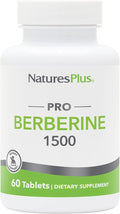 NaturesPlus PRO Berberine 1500 mg - 60 Tablets - Supports Healthy Metabolism - Non-GMO Vegan &amp Gluten Free - 30 Servings