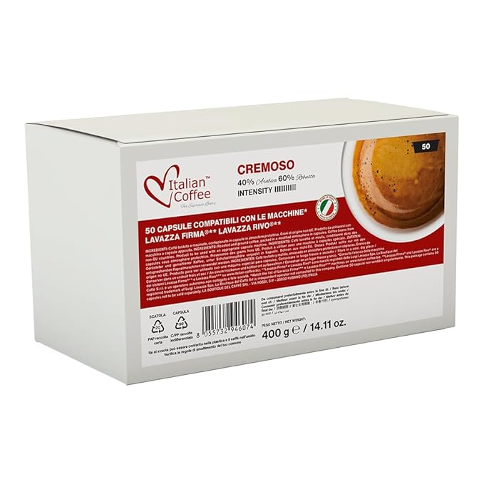 ITALIAN COFFEE FOR ESPRESSO LOVERS Italian Coffee capsules compatible with RIVO machines (Arabica/Cremoso 100)