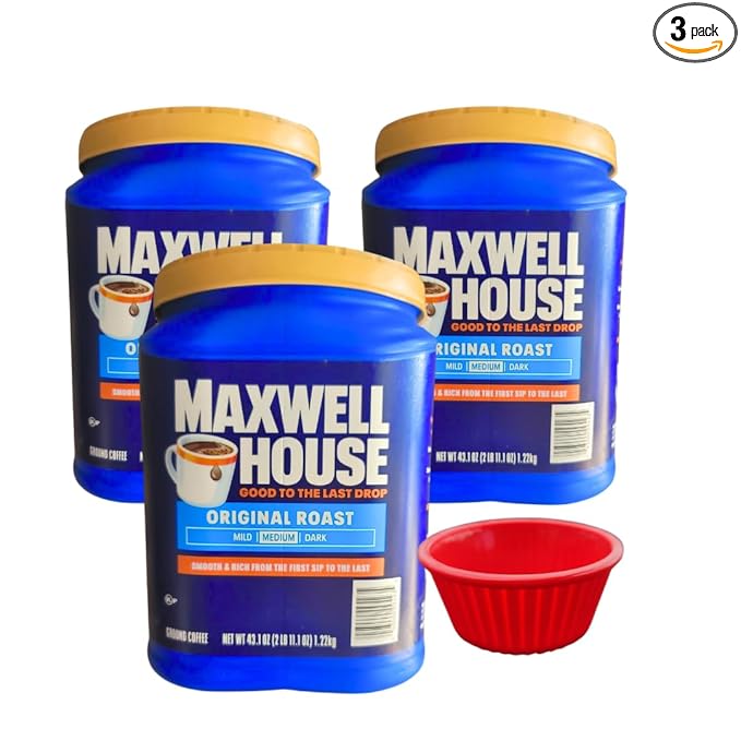 KING BUY BOX Cup 1 PCS Bundle with Original Roast Ground Coffee (43.1 oz 3 Pack)