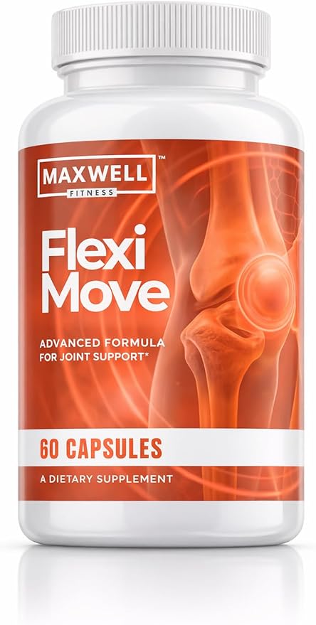 Flexi Move Capsules - Official Advanced Supplement Support Pills - Maximum Strength All Natural Vitamins for Overall Health &amp Wellness 60 Capsules for 1 Month