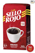 Sello Rojo Tradicional Medium Roast Ground Coffee Bag 16 oz Pack of 10