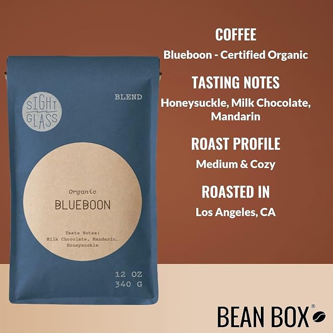 Blueboon - Certified Organic - Roasted by Sightglass Coffee - Whole Bean Coffee - 5 Pound Bag