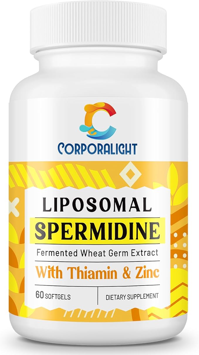 30mg Spermidine Supplement for Men &amp Women High Absorption More Potent Than Spermidine 3HCL - for Cellular Renewal Longevity &amp Cognitive Fermented Wheat Germ Extract Pure &amp Natural 6