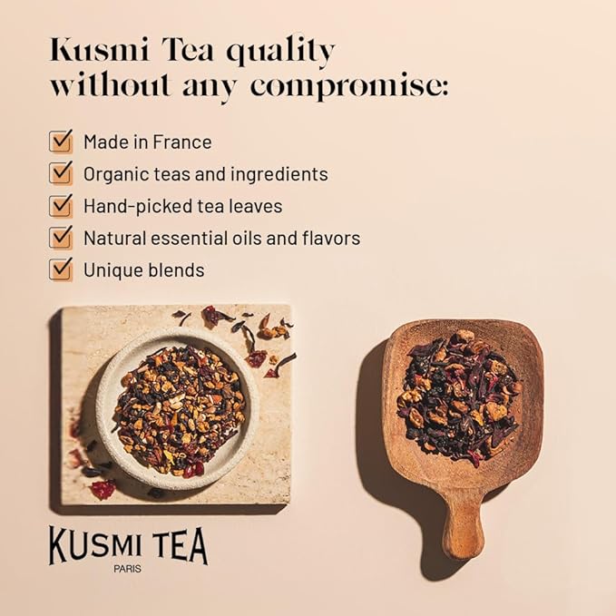 Kusmi Tea - BB Detox - Iconic Detox Tea - 100% Organic - Blend of Green Tea Mate &amp Grapefruit - Organic Flavored Yerba Mate Tea - Loose Leaf - Tin Box of 3.5 oz - Quantity for about 50 cups