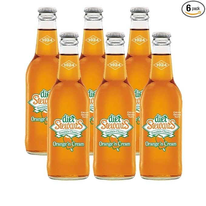 Stewart's Diet Orange N' Cream Soda 12 Oz Glass Bottle (Pack of 6 Total of 72 Oz)
