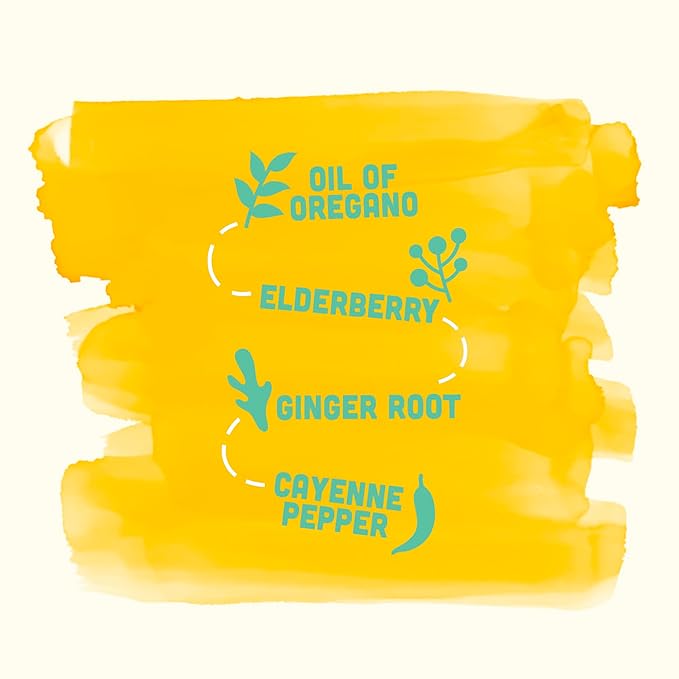 Vive Organic Immune Support Shot Cold-Pressed Ginger Elderberry &amp Oil of Oregano Gluten Free Vegan Wellness Rescue Oil of Oregano 2 Fl Oz (Pack of 12)
