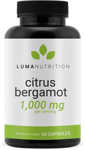 Luma Nutrition Citrus Bergamot 1000mg - Citrus Bergamot Supplement - Made in The USA - Veteran Owned - 60 Capsules