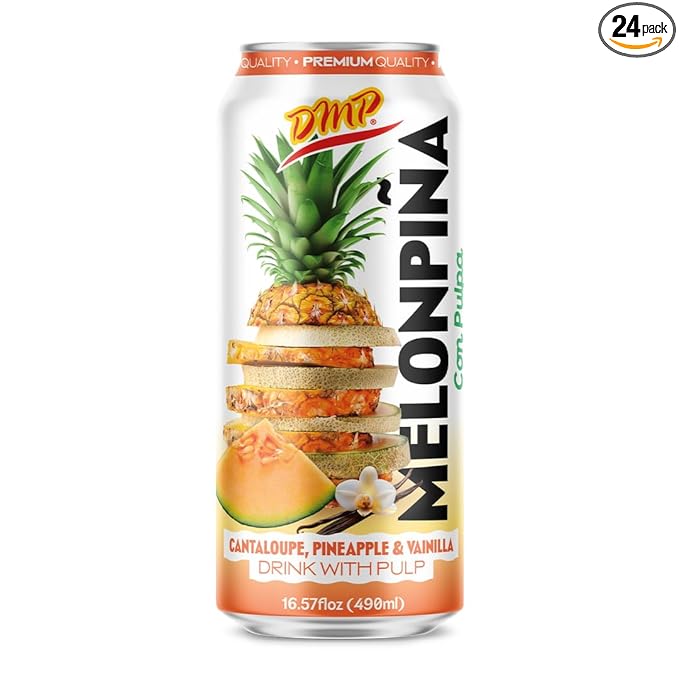 De Mi Pais Melon with Pineapple and Vanilla Drink with Pulp 16oz / Bebida de Melon y Piña con Vanilla y Pulpa 16oz (24)