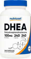Nutricost DHEA 100mg 240 Capsules - Gluten Free Soy Free Non-GMO Supplement