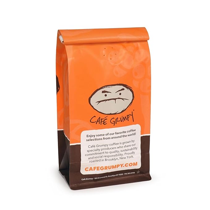 Café Grumpy French Press Medium Roast Fresh Momentum Blend Coarse Ground Coffee for Cold Brew Pour Over Drip Premium Whole Bean 12oz
