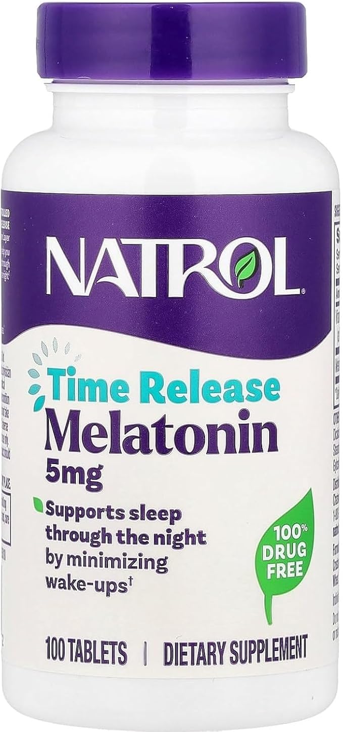 Natrol Melatonin Time Release 5mg Tablets 100 ea ( Packs of 4)