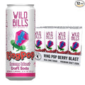 Wild Bill's Berry Blast Ring Pop Craft Soda Pop Soft Drinks – Pure Cane Sugar No HFCS Caffeine Free Vegan Gluten Free Low Sodium Lightly Carbonated - 12 Oz Cans 12 Pack