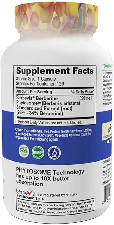 Berberine Phytosome 120 Vegan Capsules