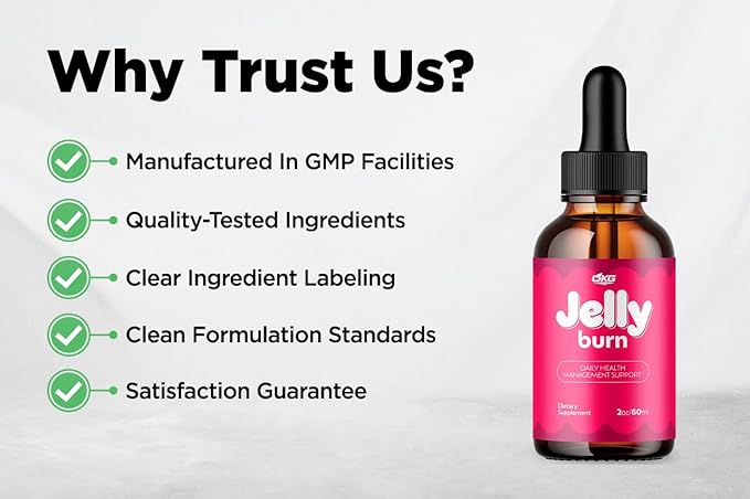 (3 Pack) Jelly Burn Drops Advanced Formula Jelly Burn Liquid Vitamin Supplement All Natural Jellyburn Drops Health and Wellness Vitamin Formula Max Strength Ingredients Made in The USA (90 Servings)