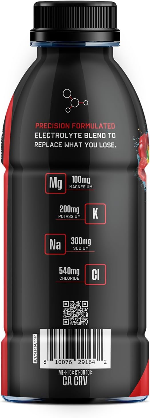 Jocko Fuel Hydrate Electrolyte Drinks - Sports Drink Hydration Amplifier Thirst Quencher - Scientifically Formulated Electrolyte Blend Fruit Punch Flavor 16 Oz (12 Pack)