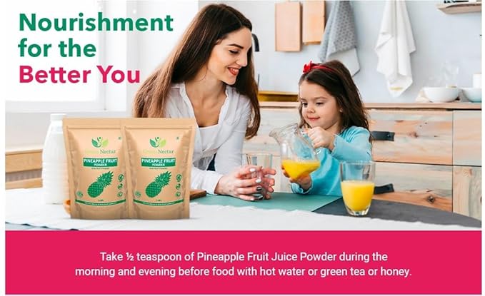 Pineapple Fruit Juice Powder Vegan Non-GMO Gluten Free 16 Ounce Concentrate for Drink Mix Smoothies Baking - Vegan Bromelain No Preservatives Artificial Flavors Sugar free Non-GMO (16 Oz -