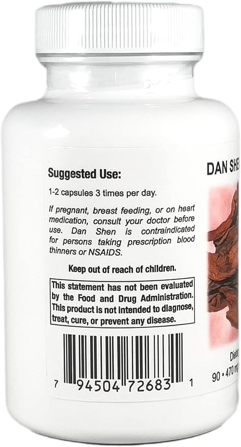 Supreme Nutrition Dan Shen Supreme 90 Pure Red Sage Vegetarian Capsules