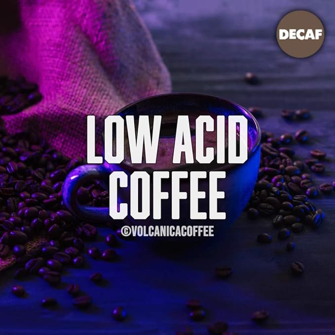 Low Acid Decaf Coffee Blend of Natural Low Acidic Coffee Ground Fresh Roasted Kosher 5 lbs
