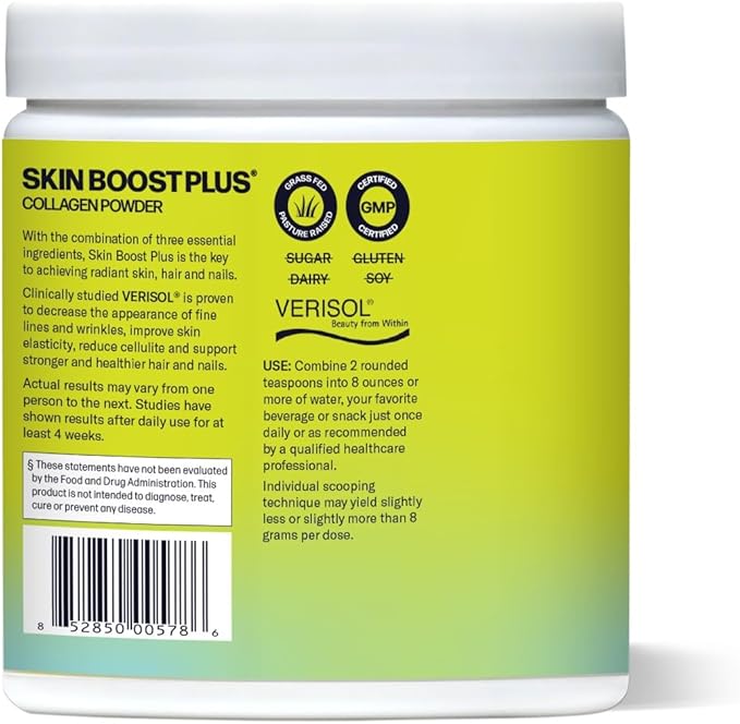 Sparkle Wellness Skin Boost Plus (Chocolate) [30-Serves] and Marine (No Flavor) [30-Serves] | VERISOL Bioactive Hydrolyzed Collagen Peptides to Improve Skin Hair &amp Nail Health