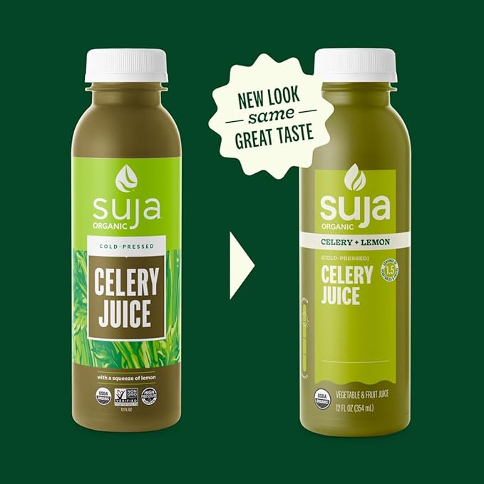 Suja Cold Pressed Celery Juice 12 Fluid Ounce - 6 per case.