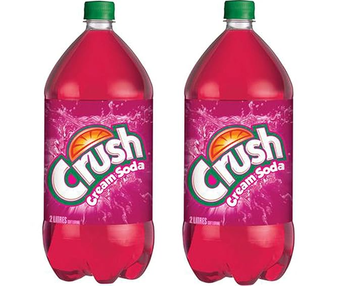 Crush Cream Soda Soft Drink 2 Bottles 2 Litres / 67.6 Fluid Ounces each {Imported from Canada} (2 Bottles)