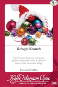 Kaffe Magnum Opus Kringle Krunch Ground Coffee 72 Packs of 2.5 oz Each - Gourmet Coffee with Pecans Praline and White Chocolate Fudge