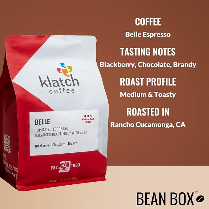 Belle Espresso - Roasted by Klatch Coffee - Freshly Ground Coffee - 310 Gram Bag