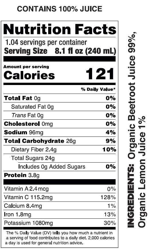 Pomona Organic Cold Pressed Beet Juice Non-GMO No Sugar Gluten Free Kosher Preservative Free - Pack of 12 8.4 oz