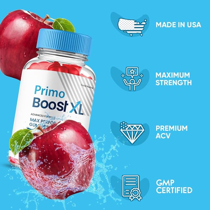 PrimoBoost XL Gummies Primo Boost XL Supplement High Potency All Natural Formula (2 Pack)