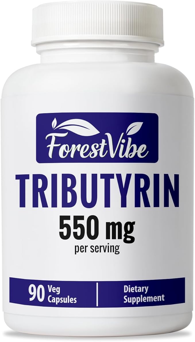 Tributyrin Supplement 550mg Advanced Butyrate Form for Gut Health 60% Standardized More Effective Delivery Than Sodium Butyrate 90 Capsules Non-GMO &amp Gluten Free Postbiotic Supplement