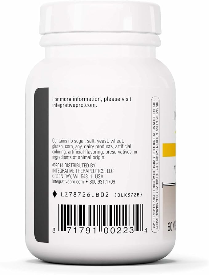 Integrative Therapeutics Vitex Extract - Period Care Supplement for Premenstrual Support* - Menstrual Supplement for Women* - Vegan Gluten-Free &amp Dairy-Free - 60 Capsules (60 Servings)