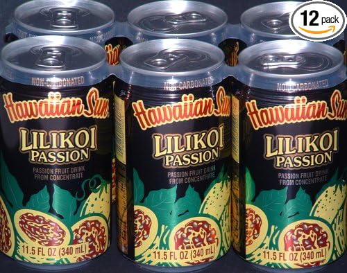 Hawaiian Sun Lilikoi Passion Juice (12 Cans)