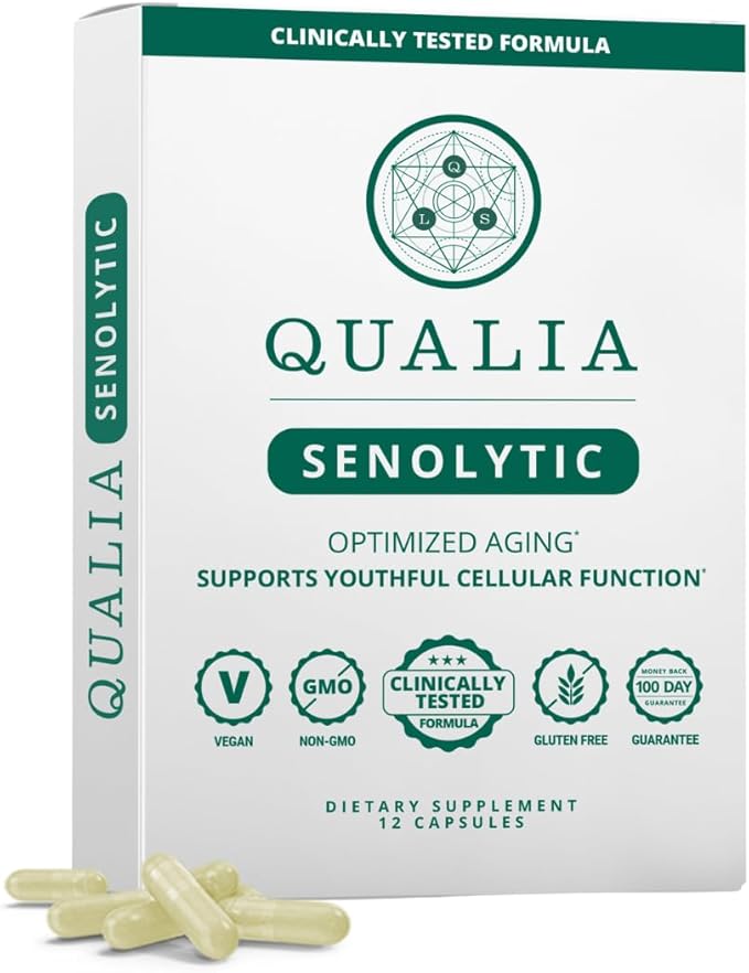 QUALIA LIFE SCIENCES Senolytic Supplement Fisetin Quercetin Piperlongumin &amp More Aging Supplement - Supports Optimal Cell Repair &amp Rejuvenation Naturally Eliminate Zombie Cells 1 Month S