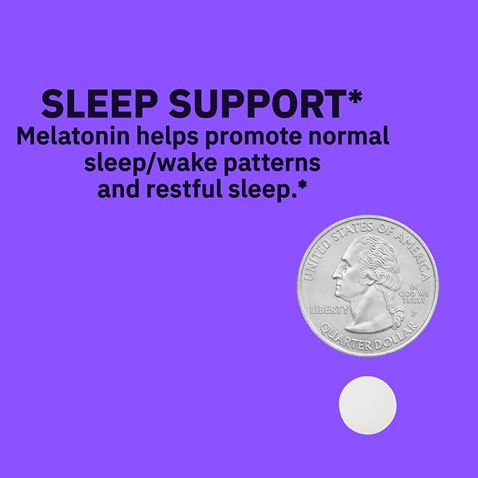 Melatonin 10 mg Extra Strength with Lemon Balm Sleep Support 120 Vegetarian Tablets (Pack of 1).