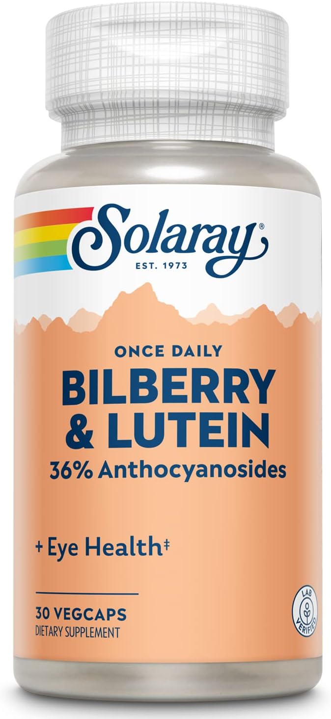 SOLARAY One Daily Bilberry and Lutein Supplement 160 mg 30 Count