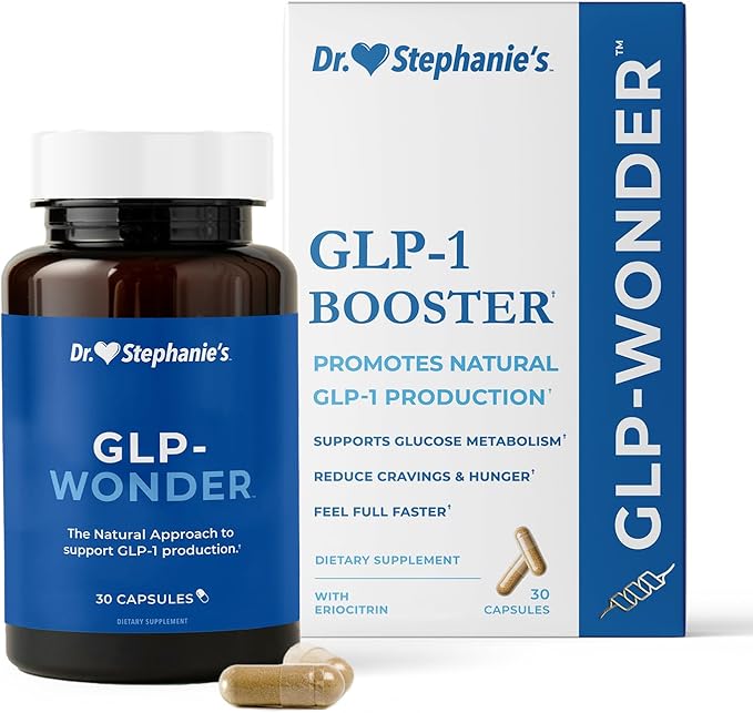 Dr. Stephanie's GLP-Wonder Natural GLP-1 Boosting Supplement - Control Hunger &amp Appetite Fight Cravings - Side-Effect Free Support