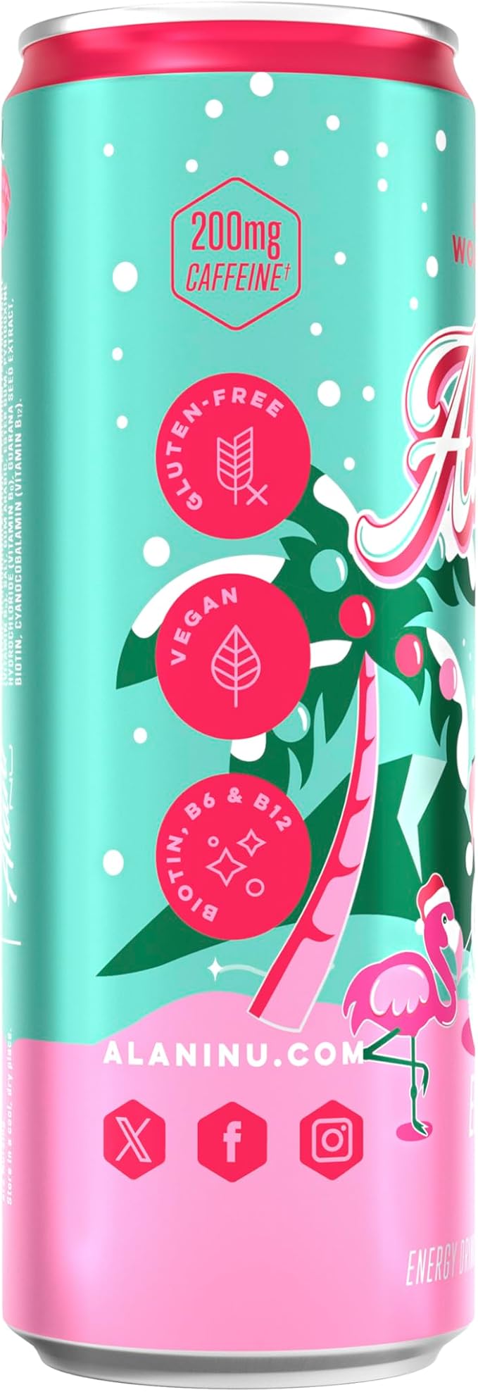 Alani Nu Winter Wonderland Sugar Free Energy Drink 12 Fl Oz Can (Pack of 12)