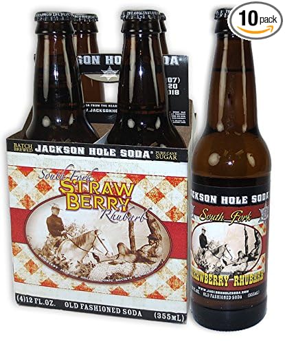 JACKSON HOLE SODA - SOUTH FORK STRAWBERRY RHUBARB (Pack of 10)