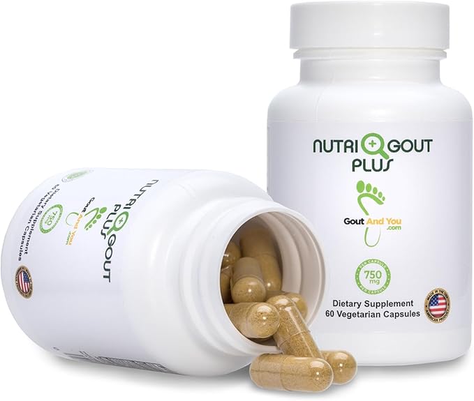 Gout and You NutriGout Plus - Uric Acid Support Premium Formula - 60 Vegetarian Capsules - 750 mg per Capsule