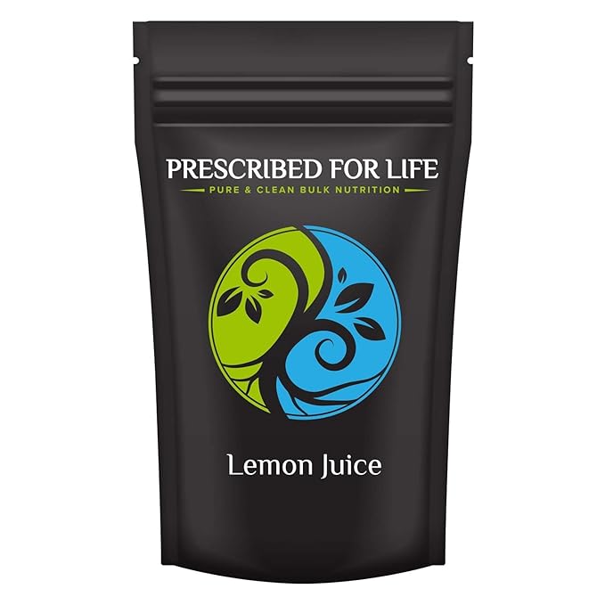 Prescribed for Life Lemon Juice Powder Natural Spray Dried &amp Unsweetened Non GMO Lemon Juice Reconstitute Ratio 1:2 (50lb)