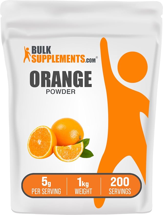 BulkSupplements.com Orange Powder - Orange Fruit Powder Nutrient-Rich Flavoring - Gluten Free 5g per Serving 1kg (2.2 lbs) (Pack of 1)