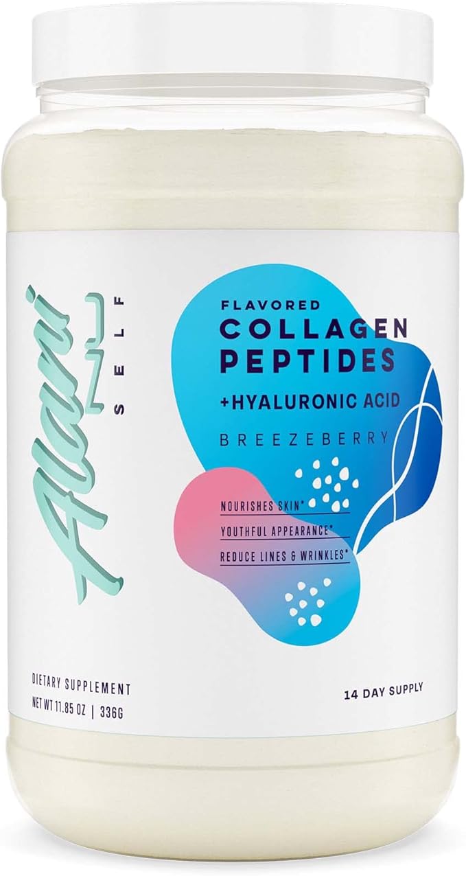 Alani Nu Collagen Peptides Powder BREEZEBERRY | 18g Protein | Supports Bone Skin and Nail Health | Collagen for Women | 80mg of Hyaluronic Acid | Gluten Free | Sugar Free | 14 Servings